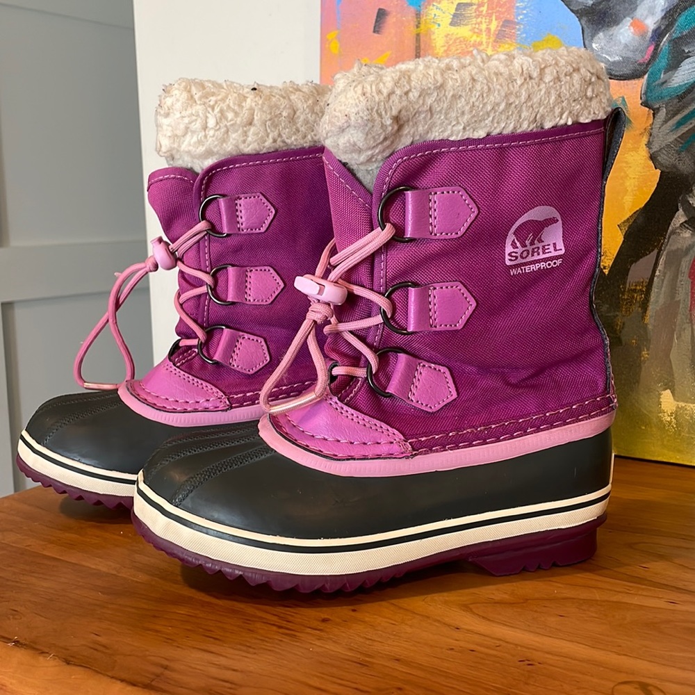 Sorel Youth Waterproof Snow Boots Size 2